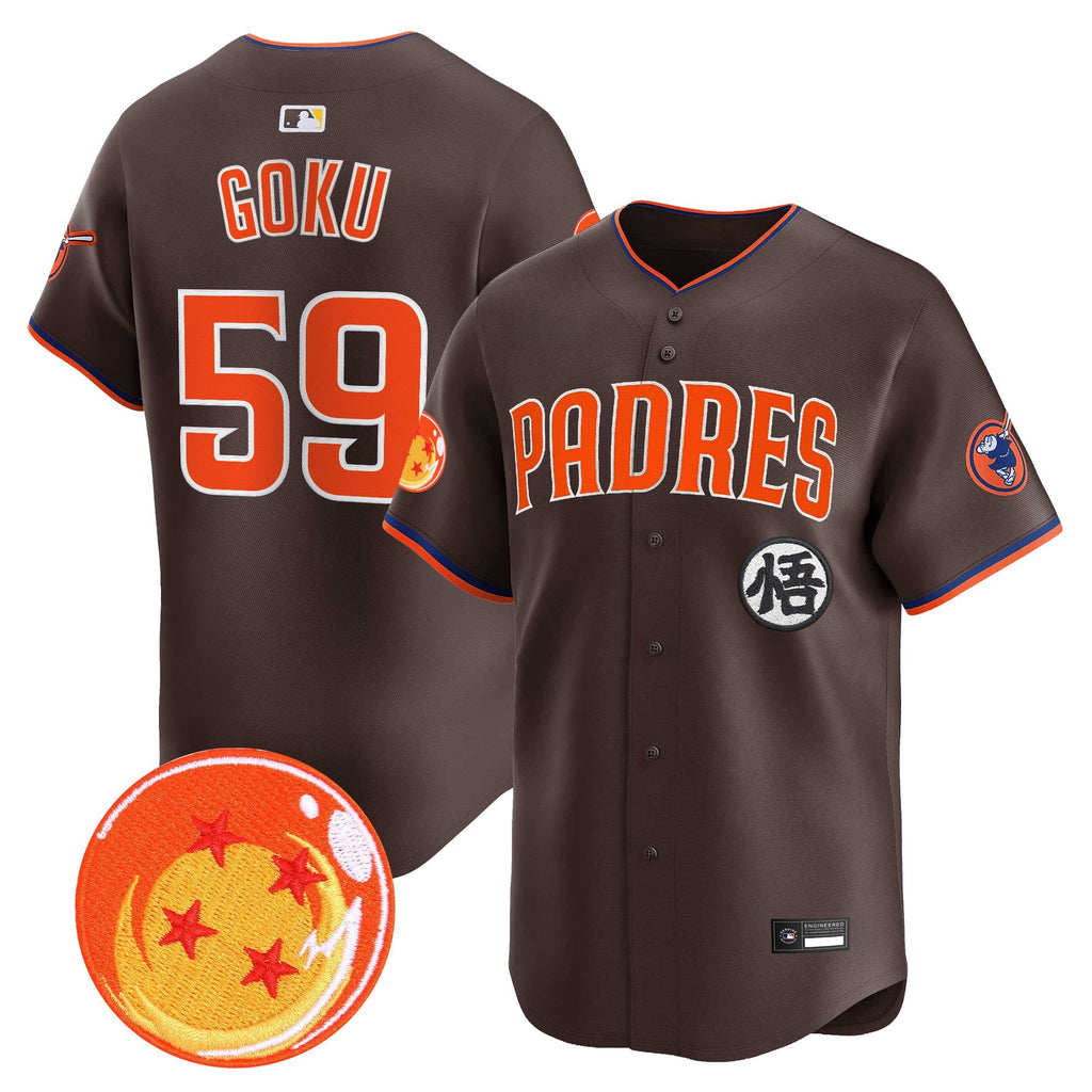 Men's Padres x Dragon Ball Vapor Premier Limited Jersey - All Stitched