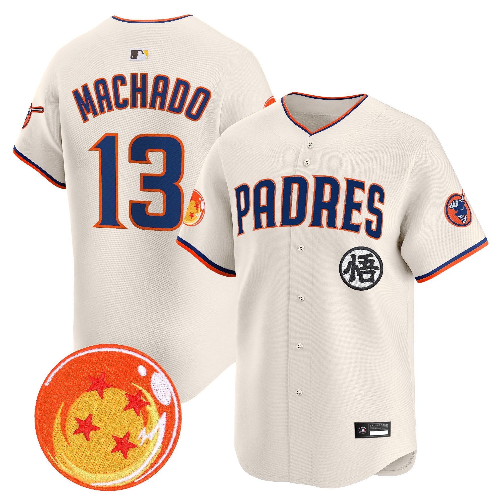 Men's Padres x Dragon Ball Vapor Premier Limited Jersey - All Stitched