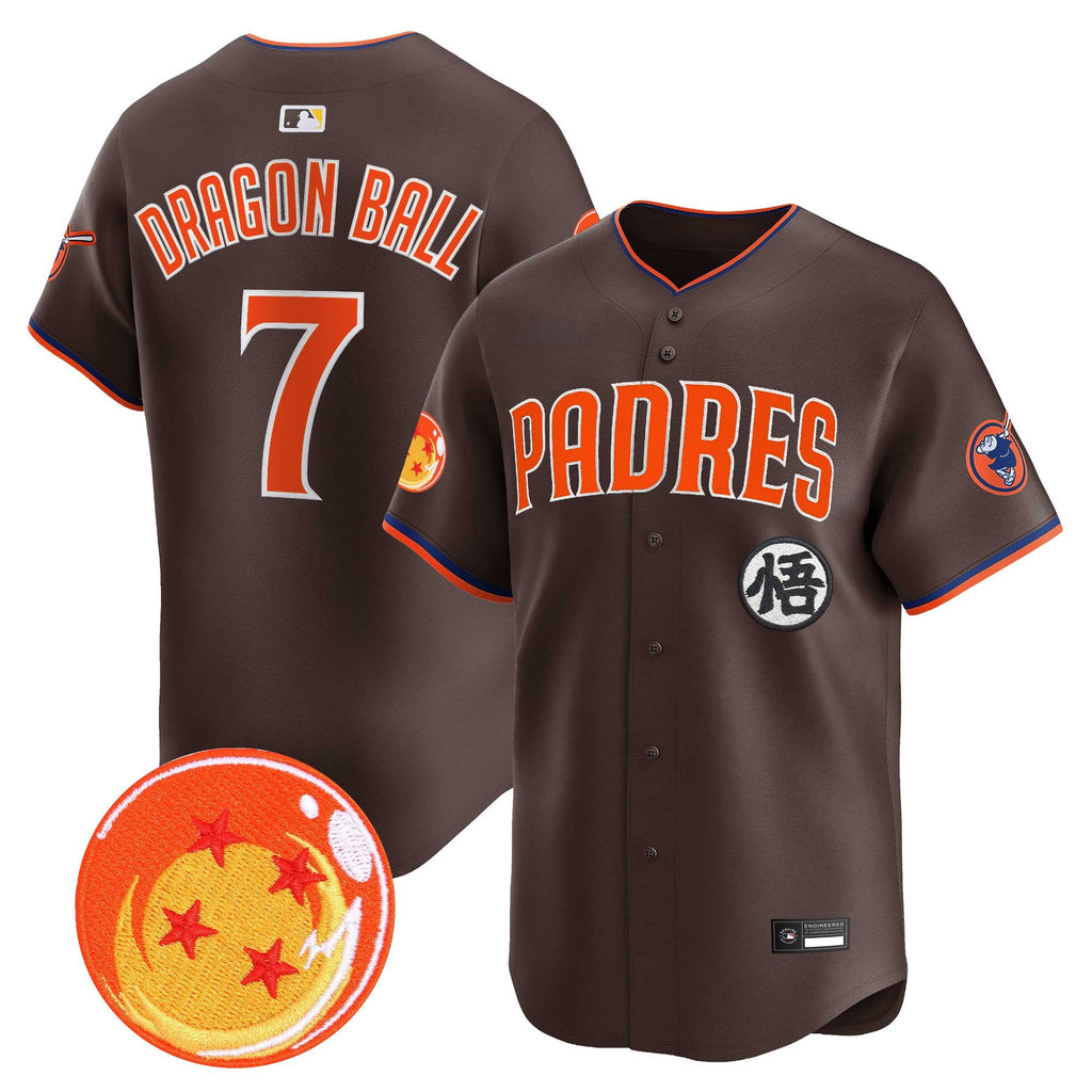 Men's Padres x Dragon Ball Vapor Premier Limited Jersey - All Stitched