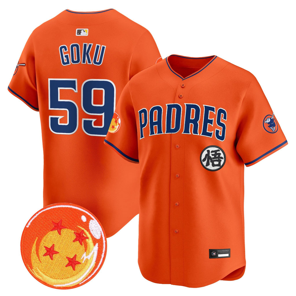 Men's Padres x Dragon Ball Vapor Premier Limited Jersey - All Stitched