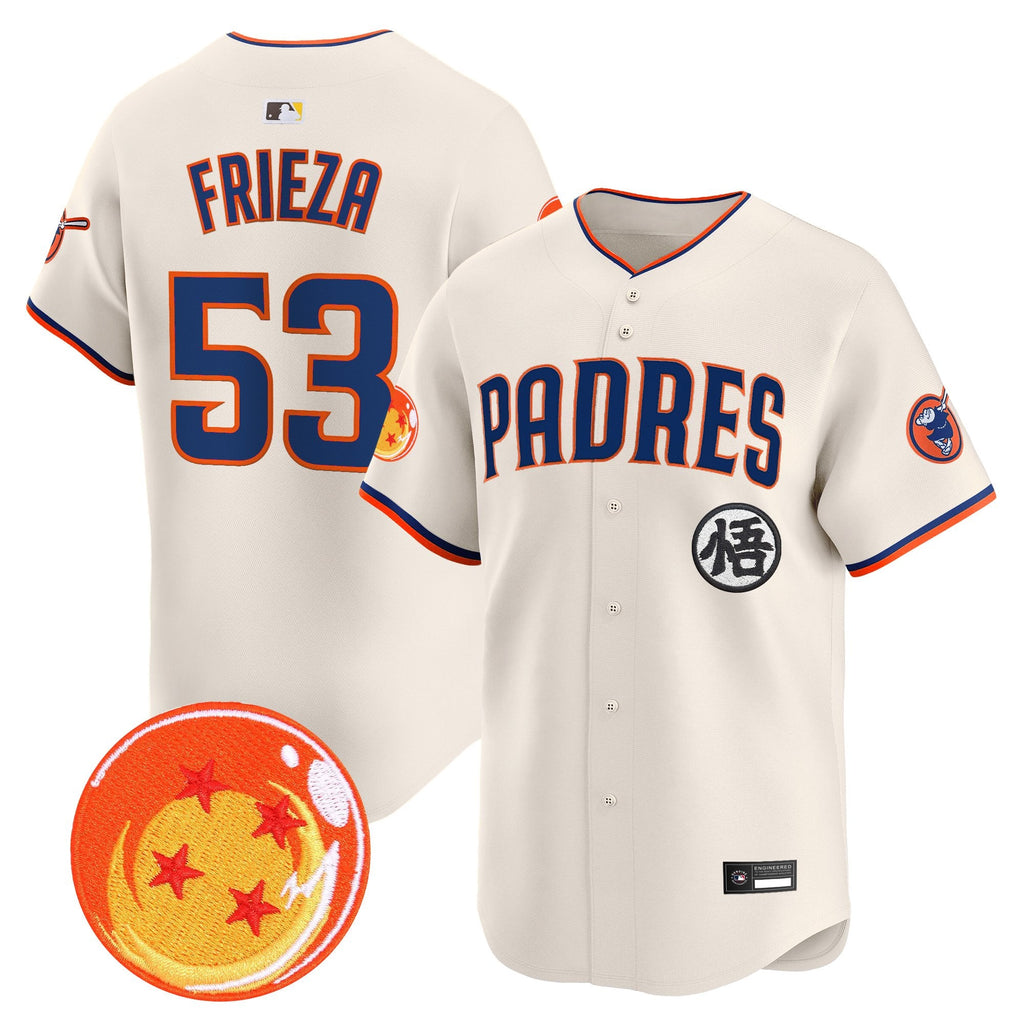 Men's Padres x Dragon Ball Vapor Premier Limited Jersey - All Stitched
