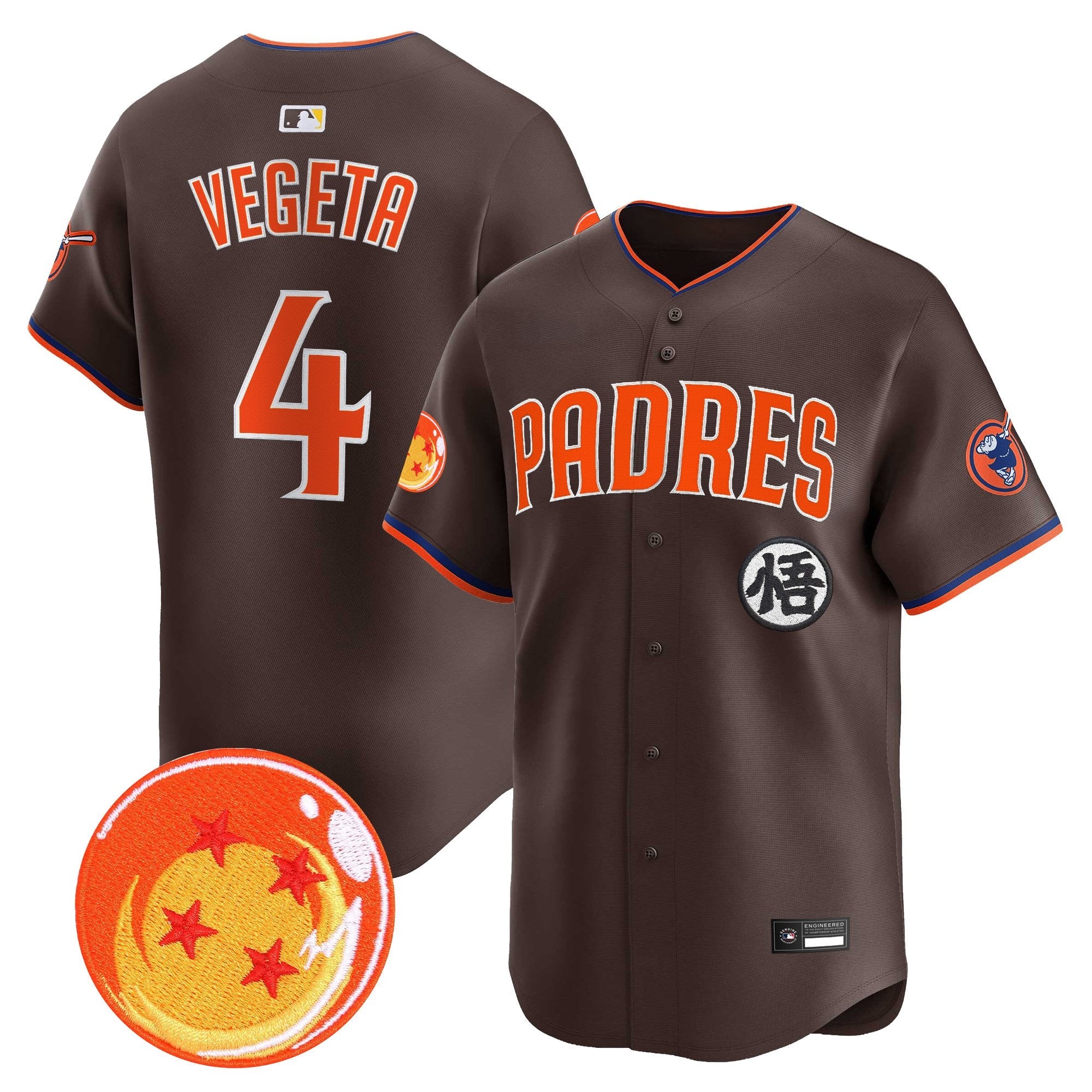 Men's Padres x Dragon Ball Vapor Premier Limited Jersey - All Stitched