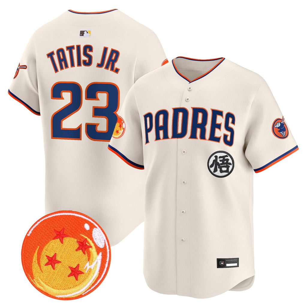 Men's Padres x Dragon Ball Vapor Premier Limited Jersey - All Stitched