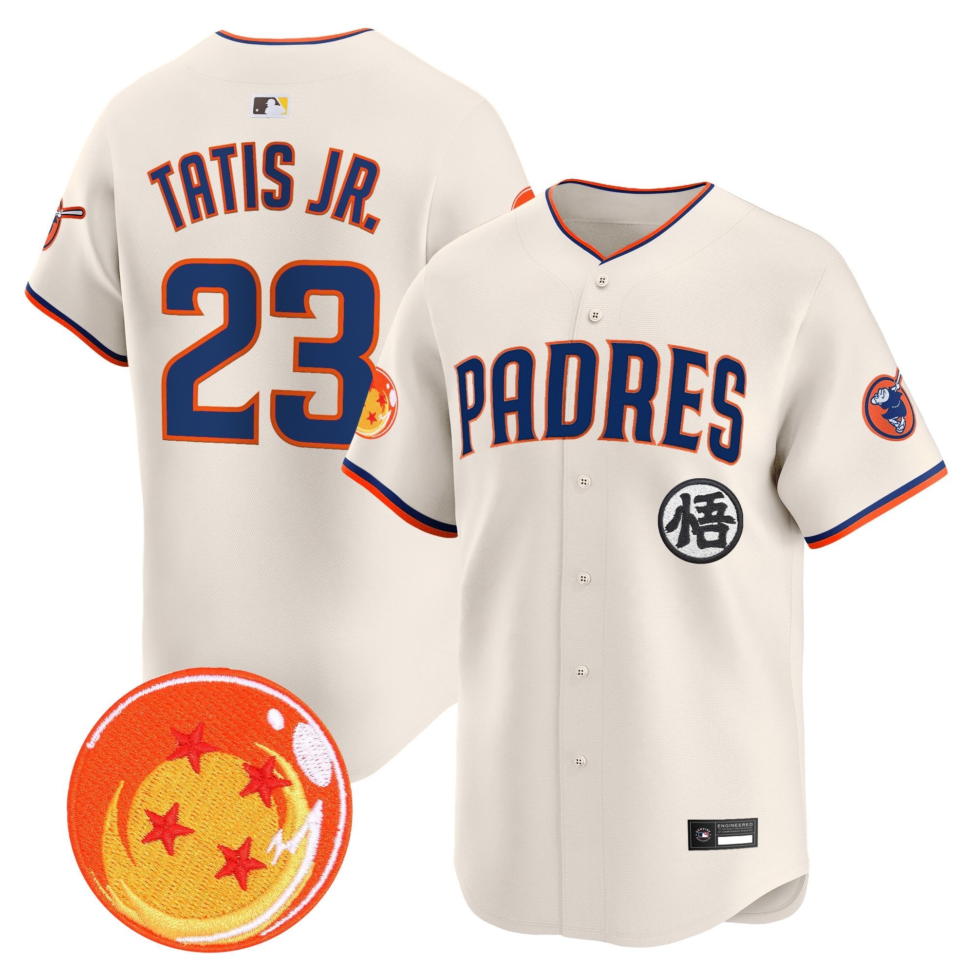 Men's Padres x Dragon Ball Vapor Premier Limited Jersey - All Stitched