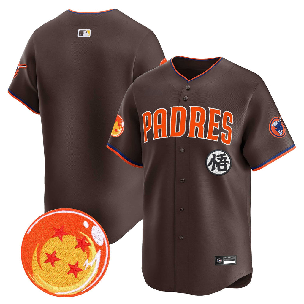 Men's Padres x Dragon Ball Vapor Premier Limited Jersey - All Stitched
