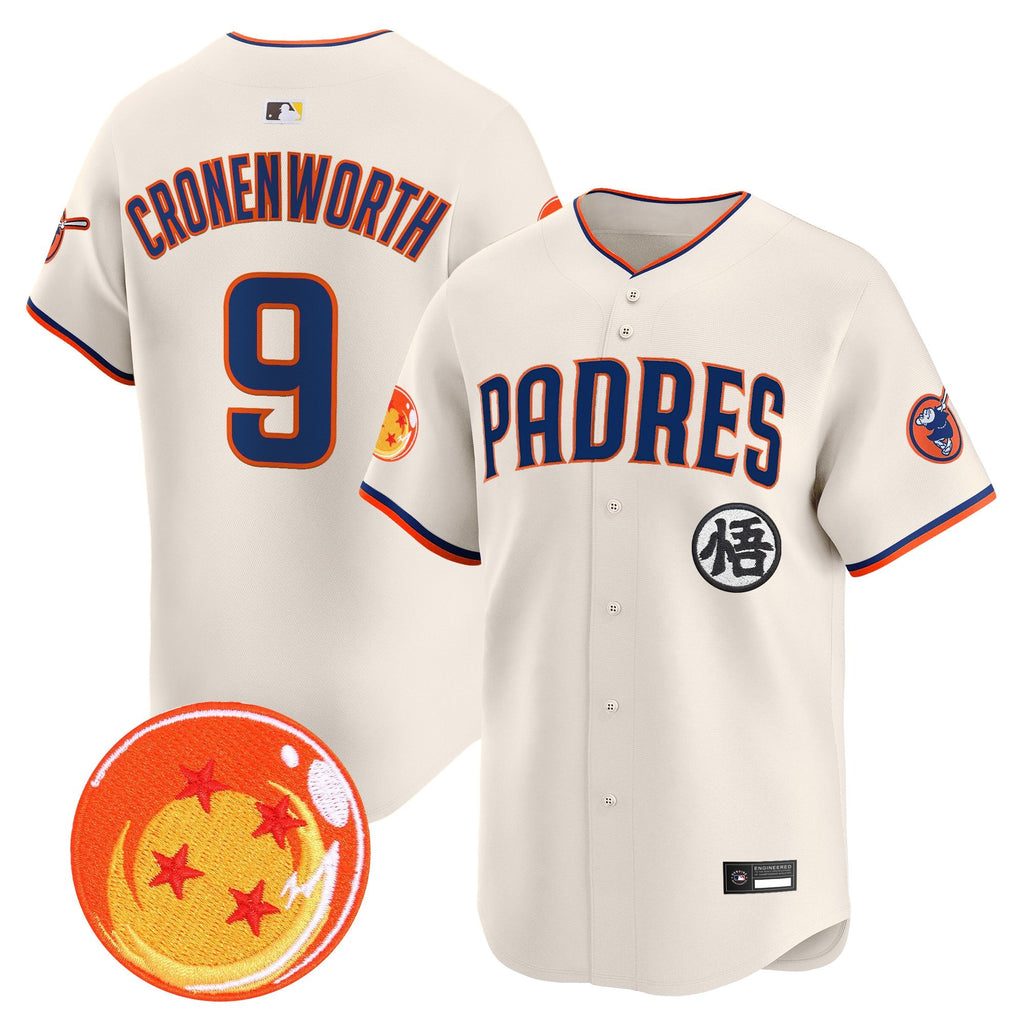 Men's Padres x Dragon Ball Vapor Premier Limited Jersey - All Stitched