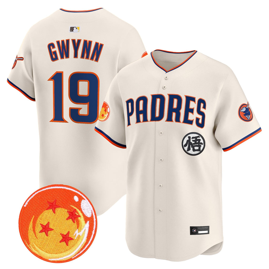 Men's Padres x Dragon Ball Vapor Premier Limited Jersey - All Stitched