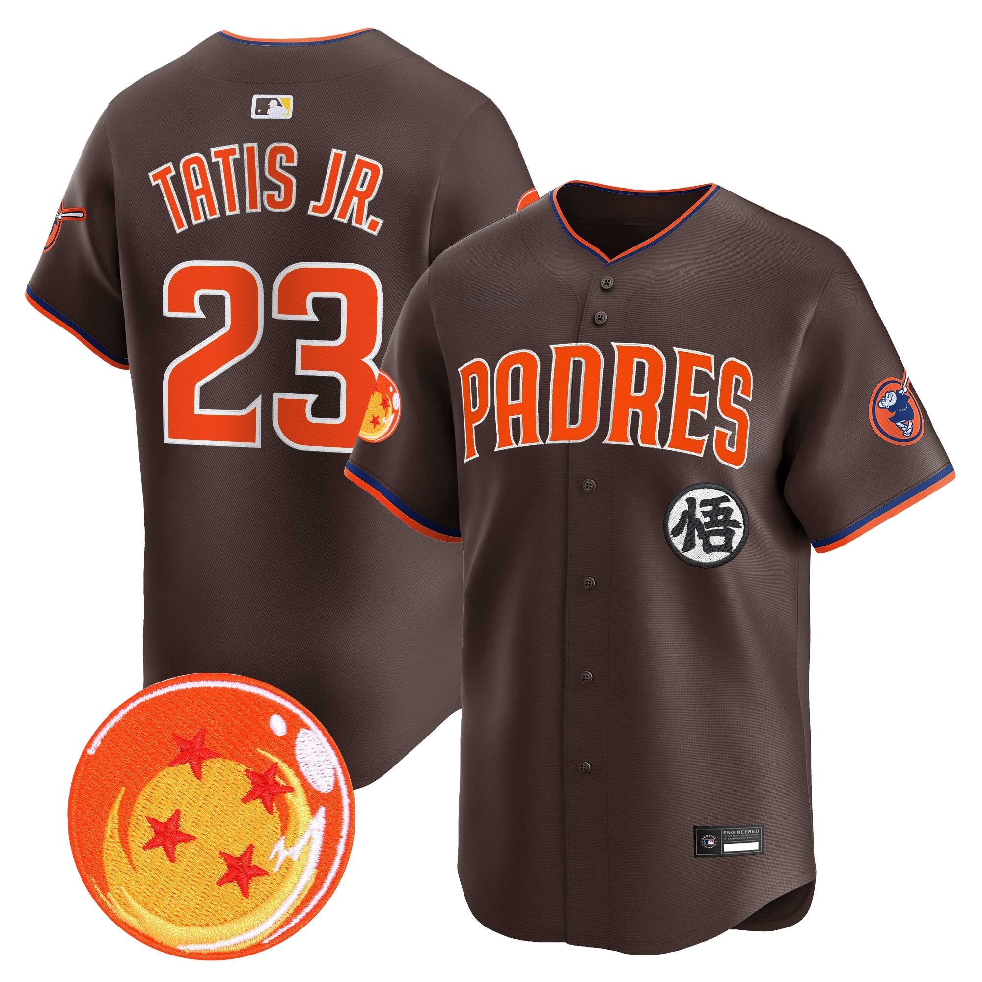Men's Padres x Dragon Ball Vapor Premier Limited Jersey - All Stitched