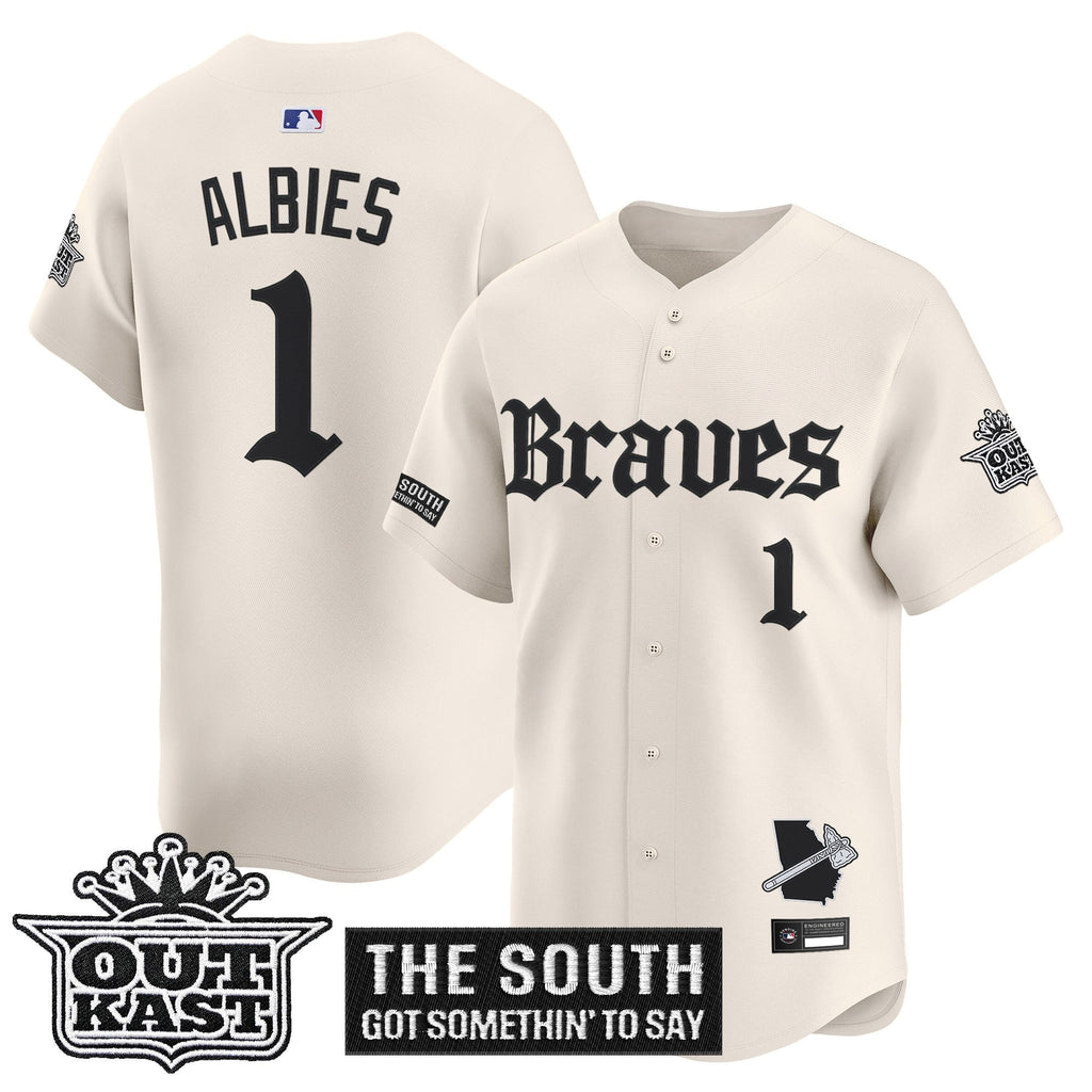 Men's Atlanta Braves 'Gothic South x Outkast Edition' Vapor Premier Limited Jersey V2- All Stitched