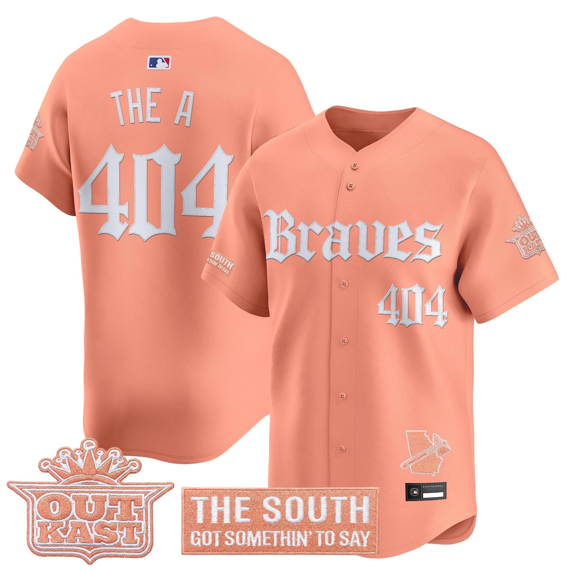 Men's Atlanta Braves 'Gothic South x Outkast Edition' Vapor Premier Limited Jersey V2- All Stitched