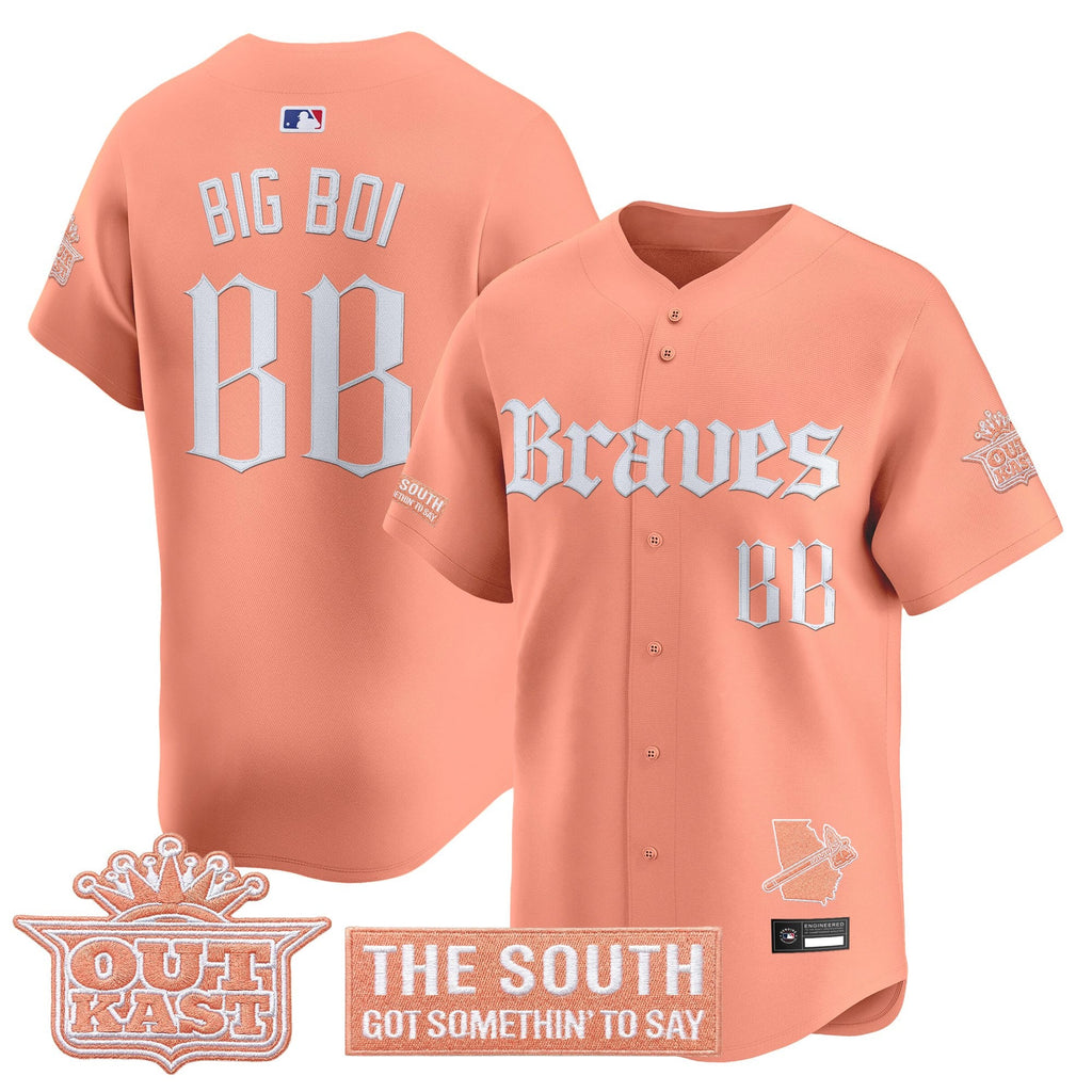 Men's Atlanta Braves 'Gothic South x Outkast Edition' Vapor Premier Limited Jersey V2- All Stitched