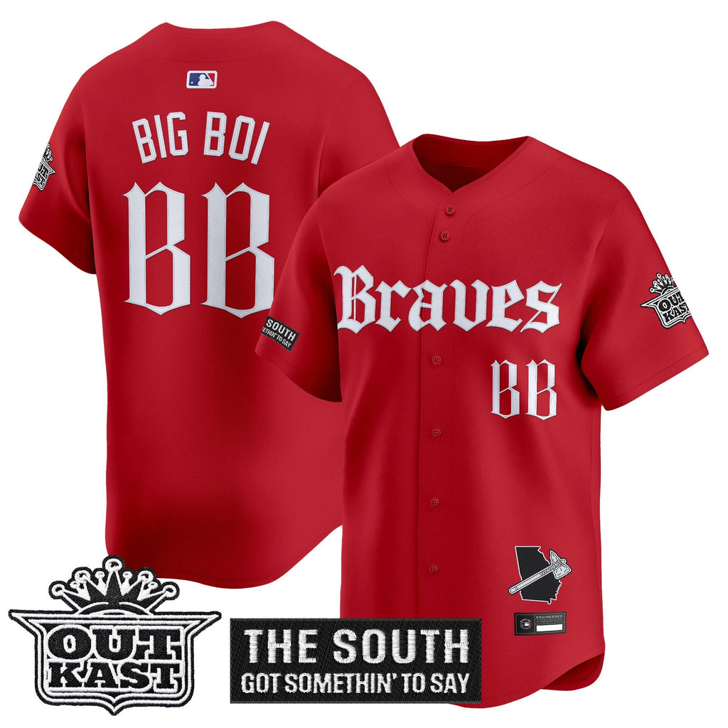 Men's Atlanta Braves 'Gothic South x Outkast Edition' Vapor Premier Limited Jersey V2- All Stitched