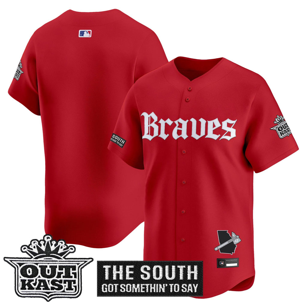 Men's Atlanta Braves 'Gothic South x Outkast Edition' Vapor Premier Limited Jersey V2- All Stitched