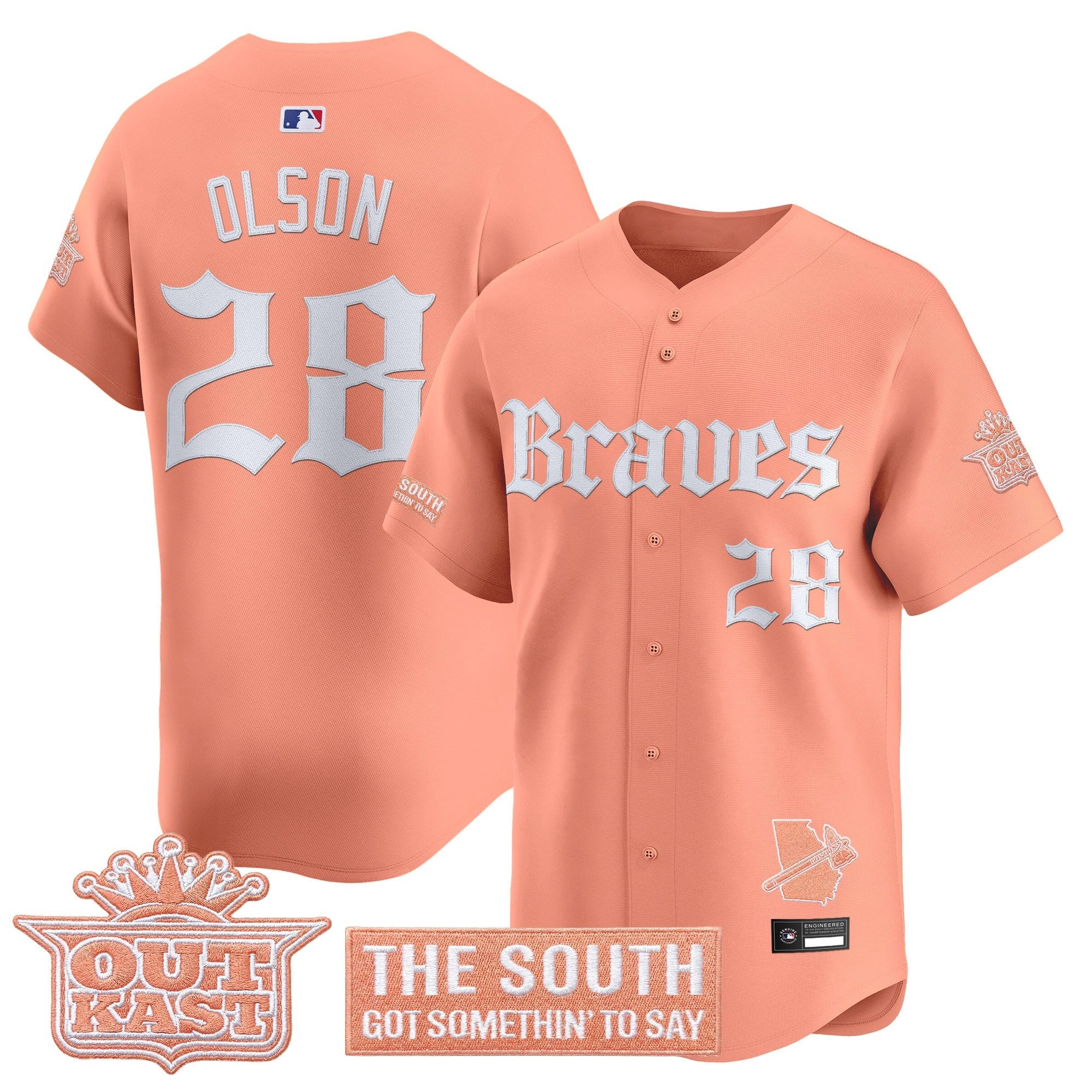 Men's Atlanta Braves 'Gothic South x Outkast Edition' Vapor Premier Limited Jersey V2- All Stitched
