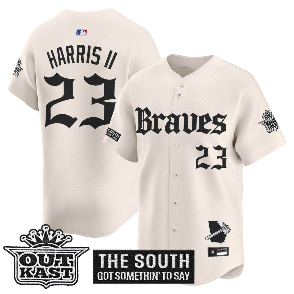 Men's Atlanta Braves 'Gothic South x Outkast Edition' Vapor Premier Limited Jersey V2- All Stitched