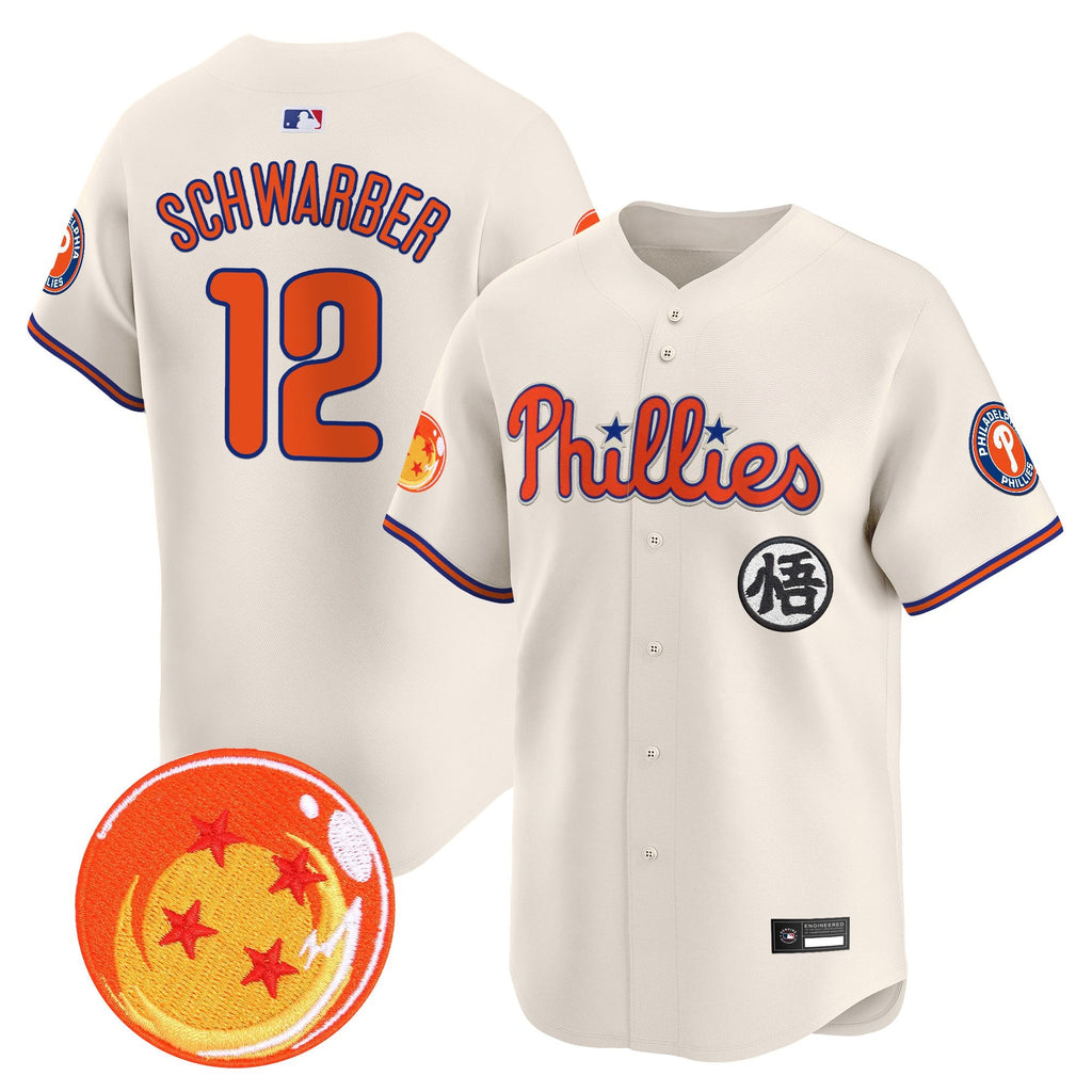 Men's Philadelphia Phillies x Dragon Ball Vapor Premier Limited Jersey - All Stitched