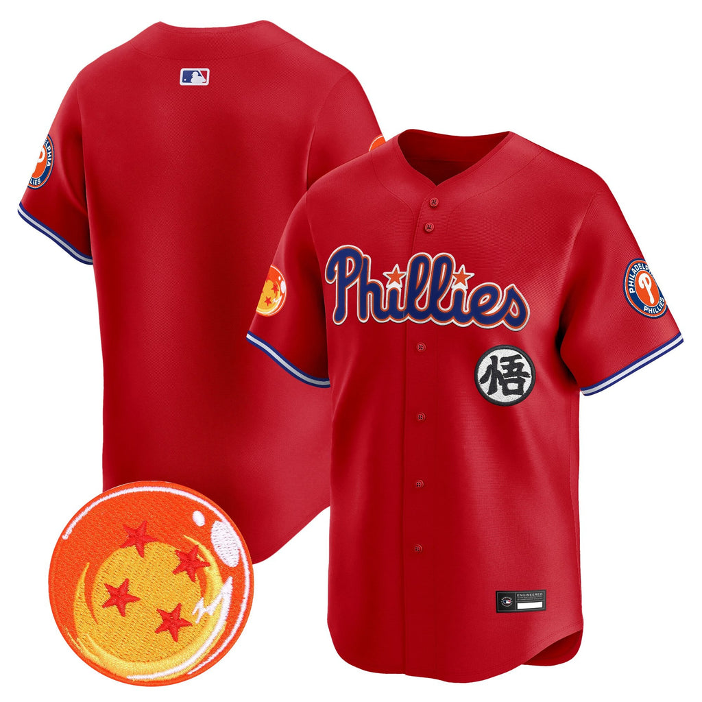 Men's Philadelphia Phillies x Dragon Ball Vapor Premier Limited Jersey - All Stitched