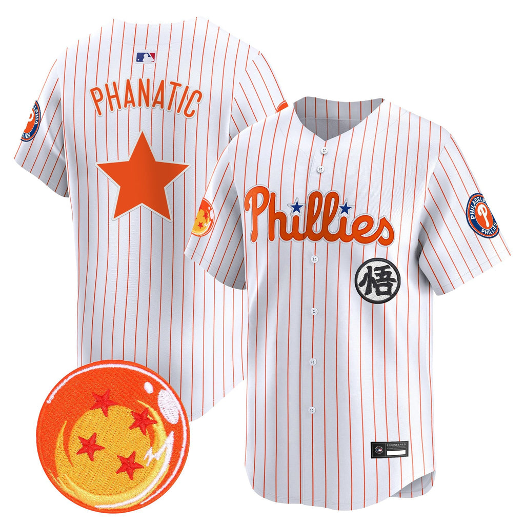 Men's Philadelphia Phillies x Dragon Ball Vapor Premier Limited Jersey - All Stitched