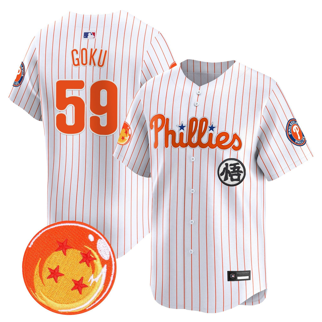 Men's Philadelphia Phillies x Dragon Ball Vapor Premier Limited Jersey - All Stitched