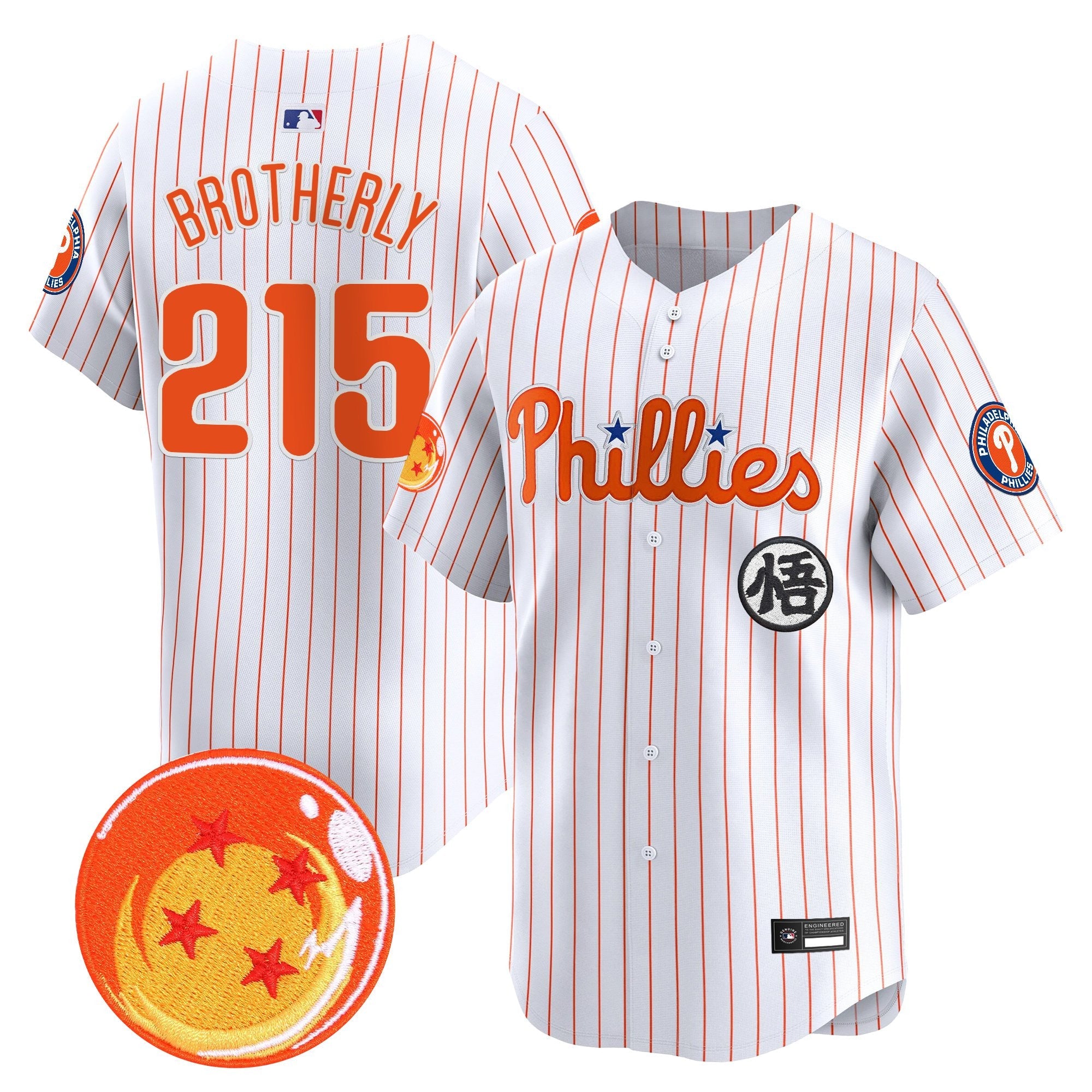 Men's Philadelphia Phillies x Dragon Ball Vapor Premier Limited Jersey - All Stitched