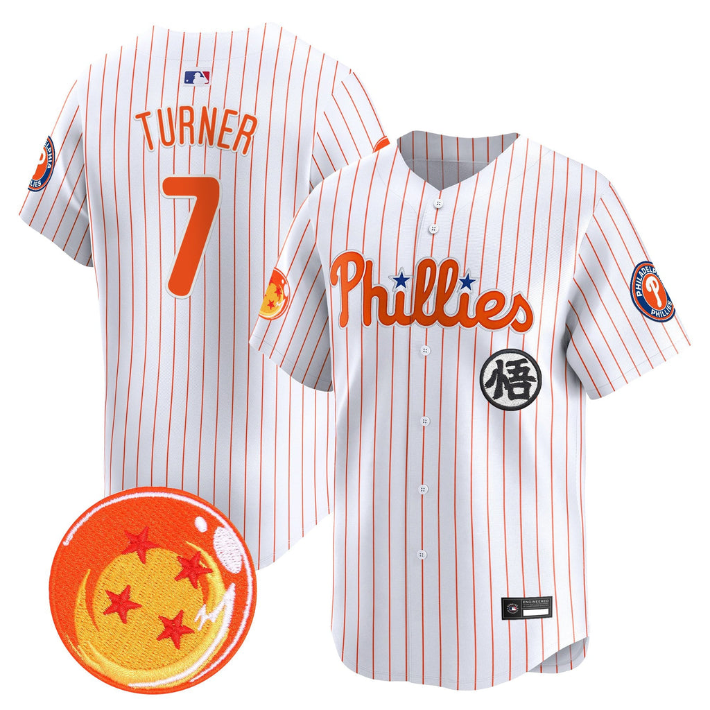 Men's Philadelphia Phillies x Dragon Ball Vapor Premier Limited Jersey - All Stitched