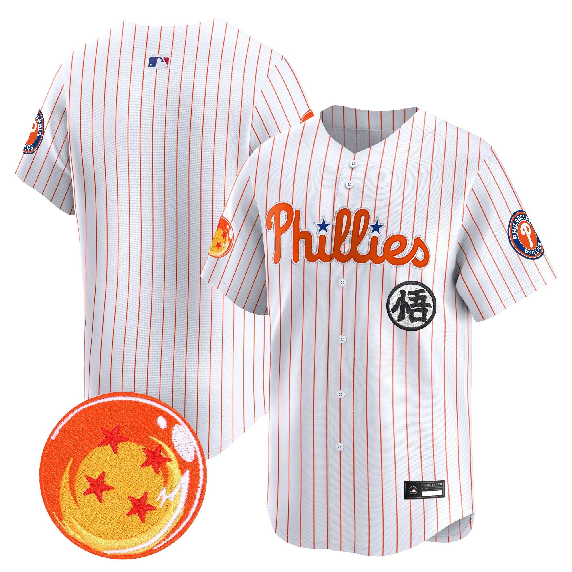 Men's Philadelphia Phillies x Dragon Ball Vapor Premier Limited Jersey - All Stitched