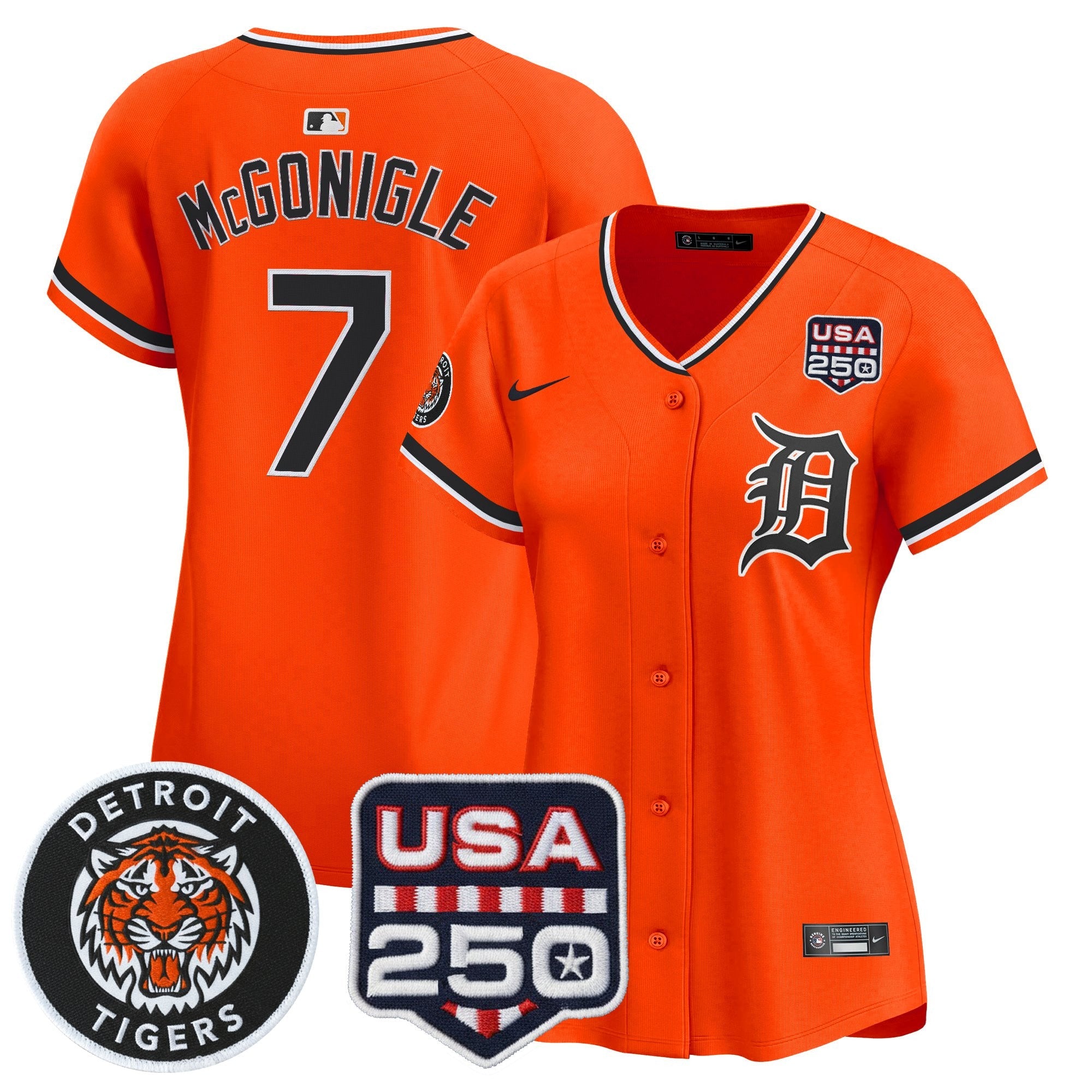 Women's Detroit Tigers 2026 Alternate Vapor Premier Limited Jersey - 250America Patch - All Stitched