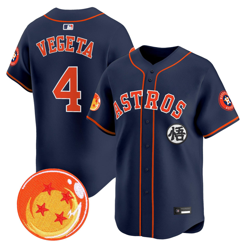 Men's Houston Astros x Dragon Ball Vapor Premier Limited Jersey - All Stitched