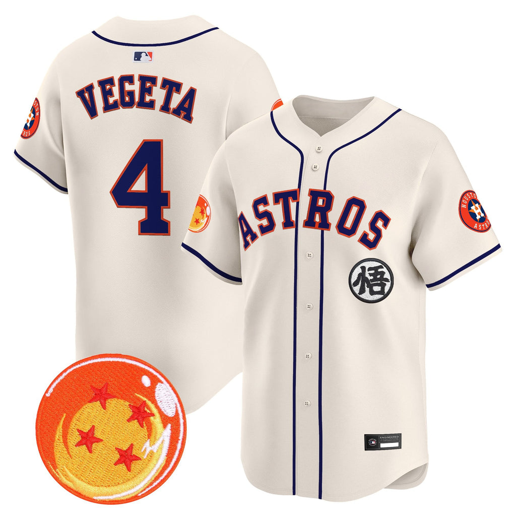 Men's Houston Astros x Dragon Ball Vapor Premier Limited Jersey - All Stitched