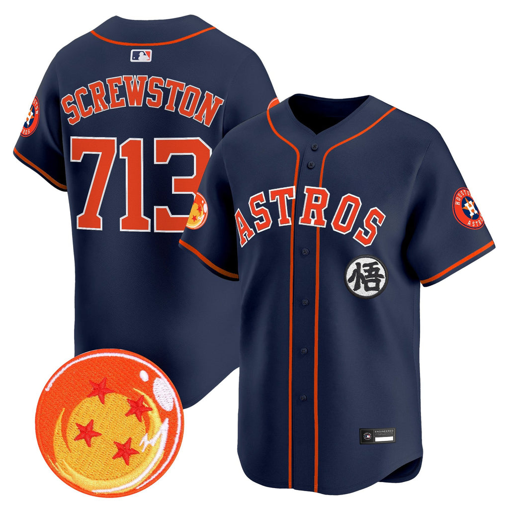 Men's Houston Astros x Dragon Ball Vapor Premier Limited Jersey - All Stitched