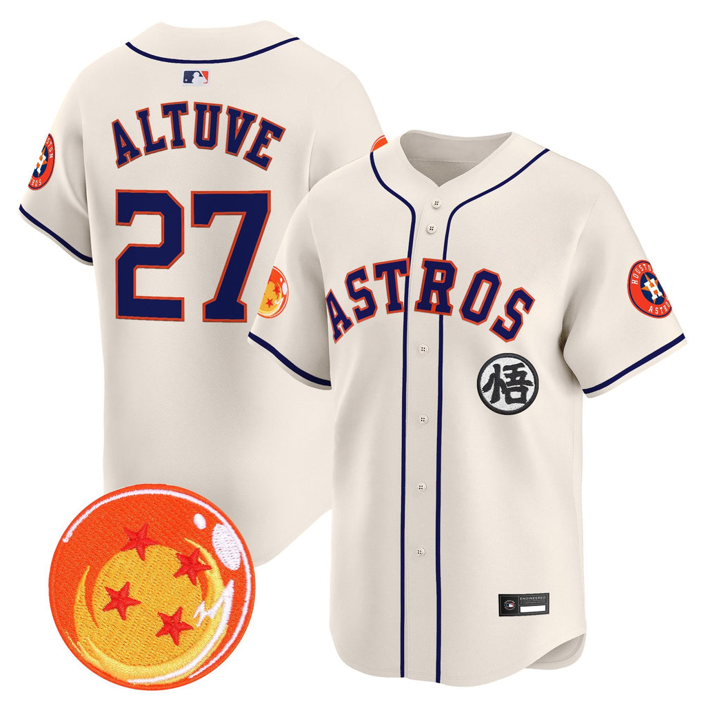 Men's Houston Astros x Dragon Ball Vapor Premier Limited Jersey - All Stitched