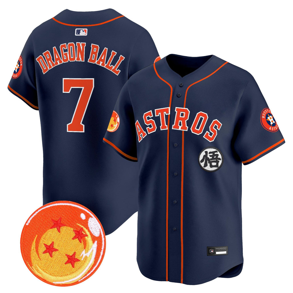 Men's Houston Astros x Dragon Ball Vapor Premier Limited Jersey - All Stitched