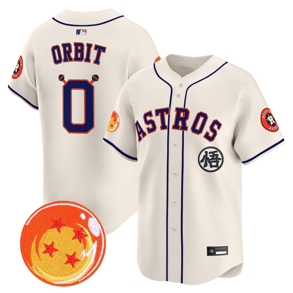 Men's Houston Astros x Dragon Ball Vapor Premier Limited Jersey - All Stitched