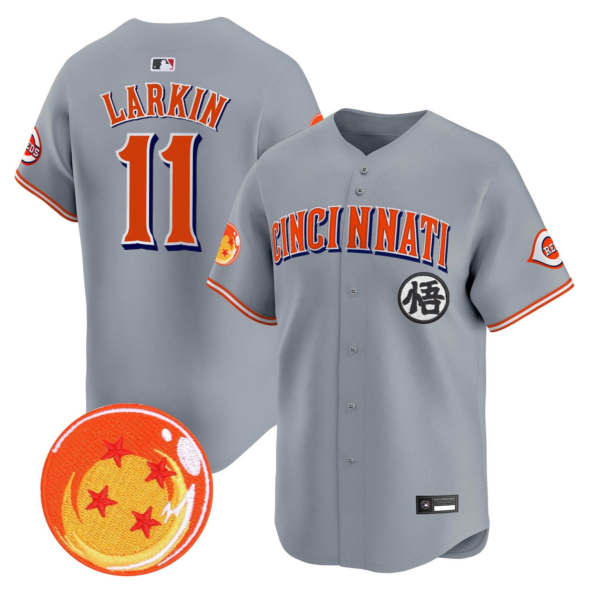 Men's Cincinnati Reds x Dragon Ball Vapor Premier Limited Jersey - All Stitched
