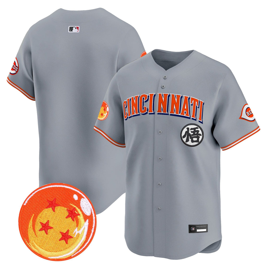 Men's Cincinnati Reds x Dragon Ball Vapor Premier Limited Jersey - All Stitched