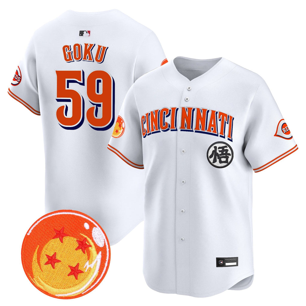 Men's Cincinnati Reds x Dragon Ball Vapor Premier Limited Jersey - All Stitched