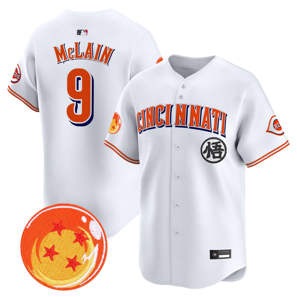 Men's Cincinnati Reds x Dragon Ball Vapor Premier Limited Jersey - All Stitched