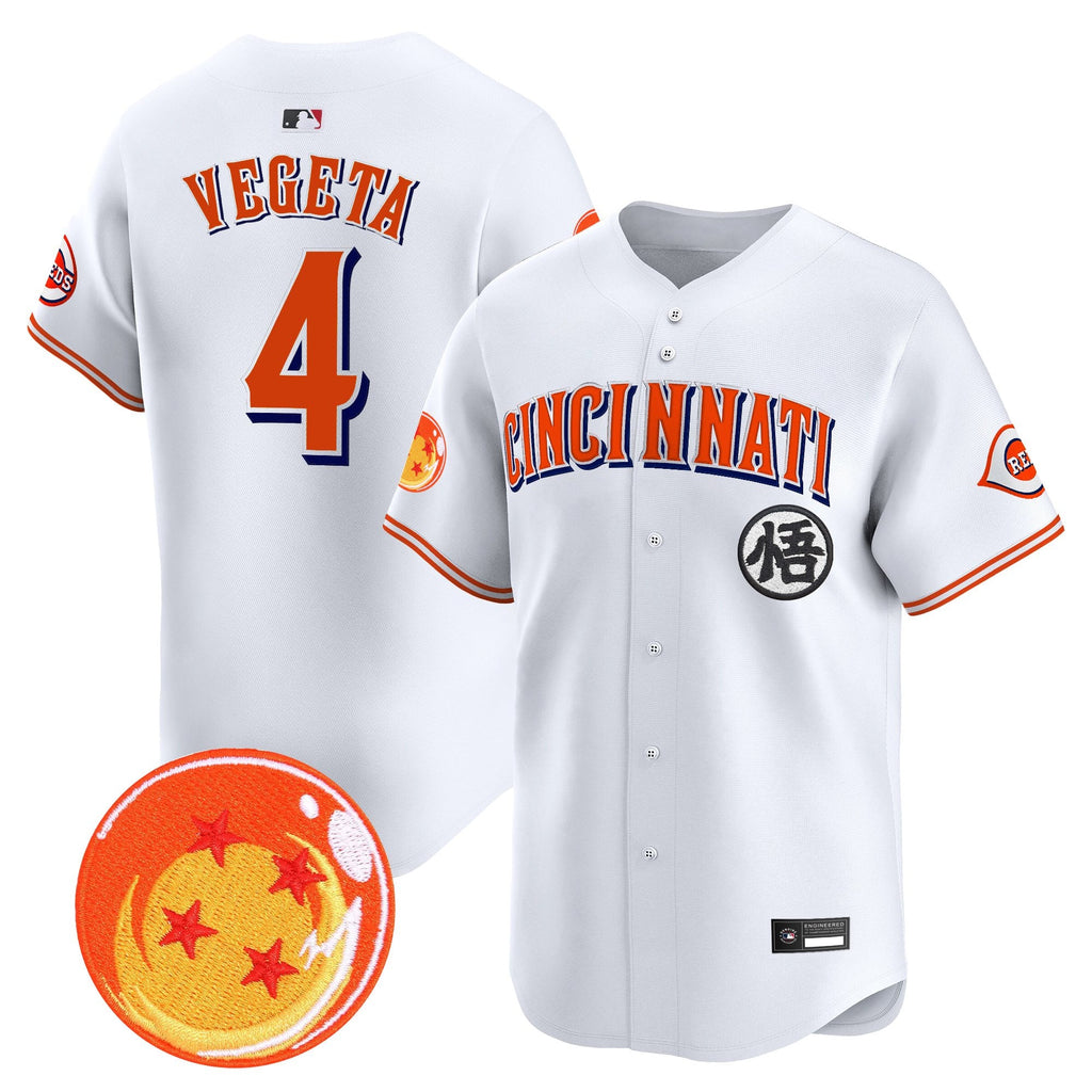 Men's Cincinnati Reds x Dragon Ball Vapor Premier Limited Jersey - All Stitched