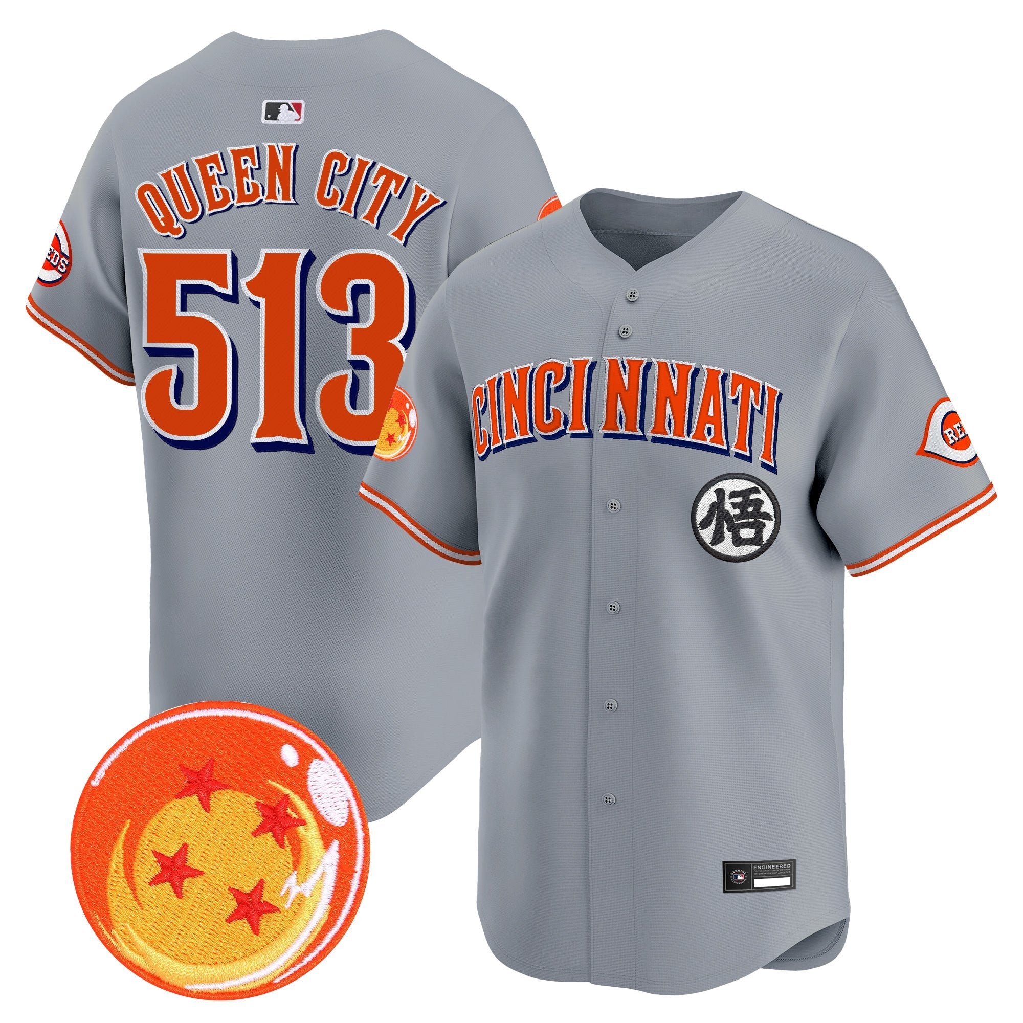 Men's Cincinnati Reds x Dragon Ball Vapor Premier Limited Jersey - All Stitched