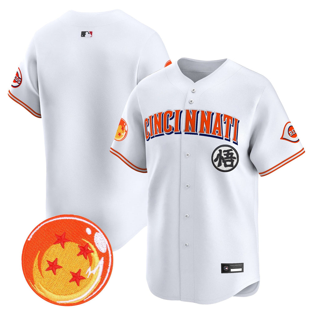 Men's Cincinnati Reds x Dragon Ball Vapor Premier Limited Jersey - All Stitched