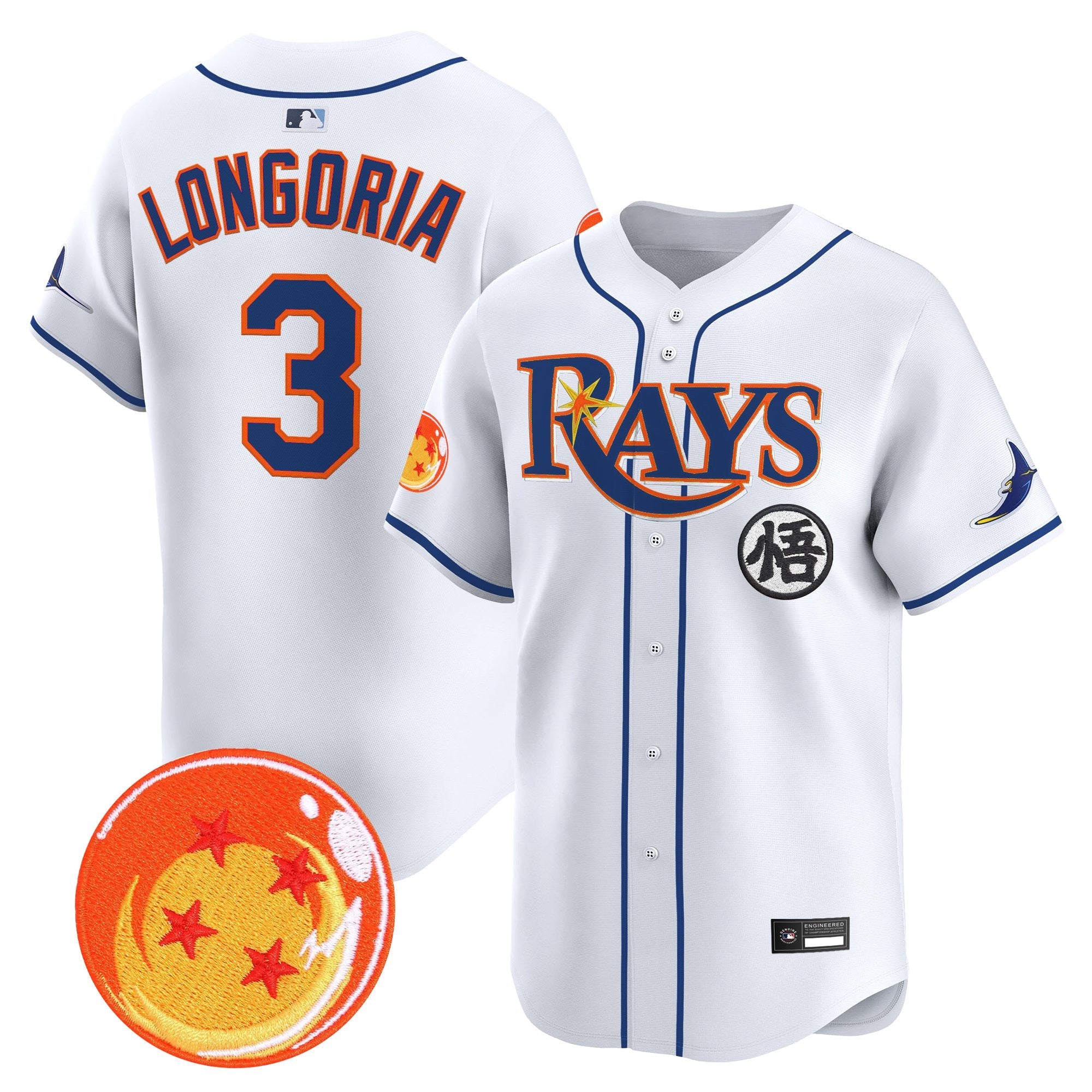 Men's Tampa Bay Rays x Dragon Ball Vapor Premier Limited Jersey - All Stitched