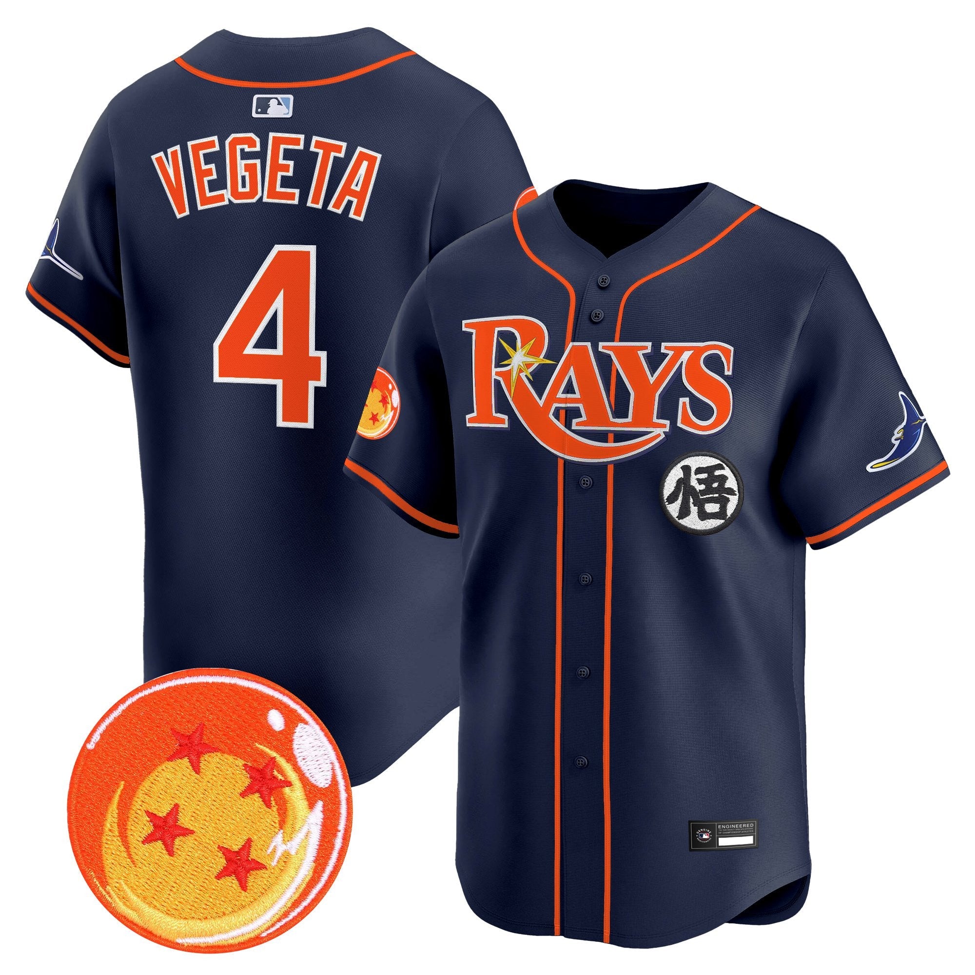 Men's Tampa Bay Rays x Dragon Ball Vapor Premier Limited Jersey - All Stitched