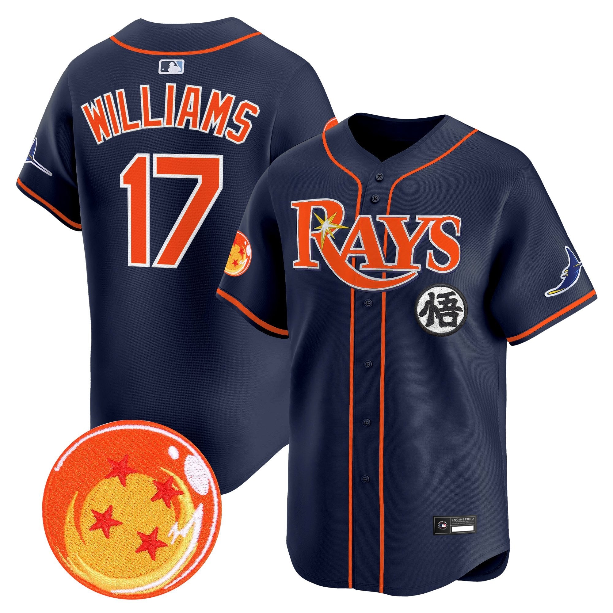 Men's Tampa Bay Rays x Dragon Ball Vapor Premier Limited Jersey - All Stitched