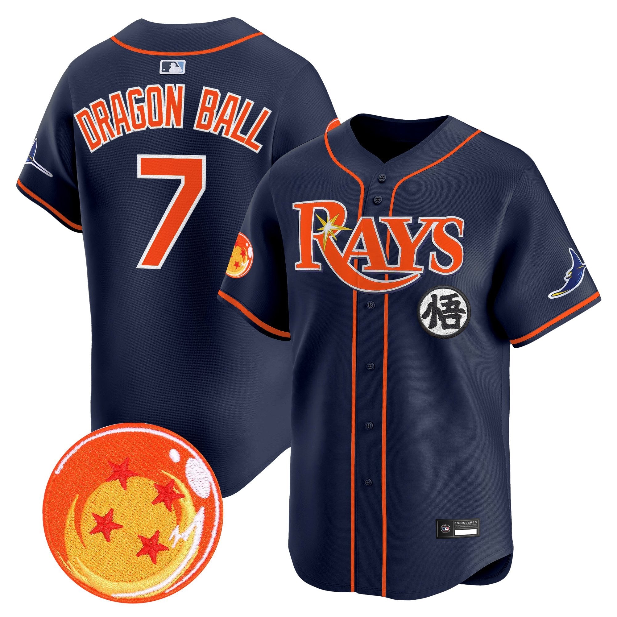 Men's Tampa Bay Rays x Dragon Ball Vapor Premier Limited Jersey - All Stitched