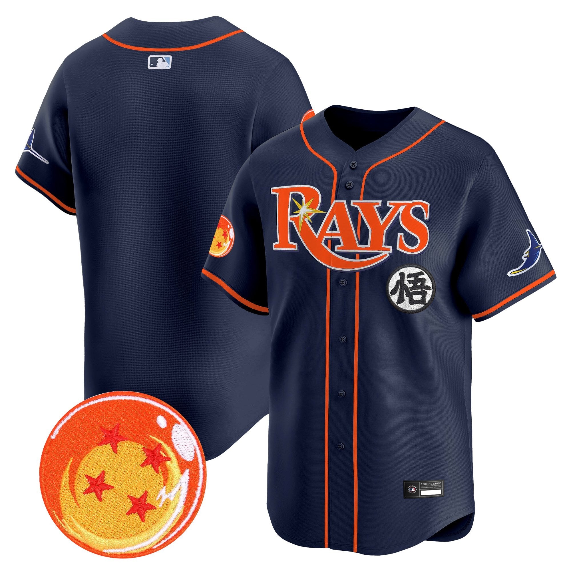Men's Tampa Bay Rays x Dragon Ball Vapor Premier Limited Jersey - All Stitched