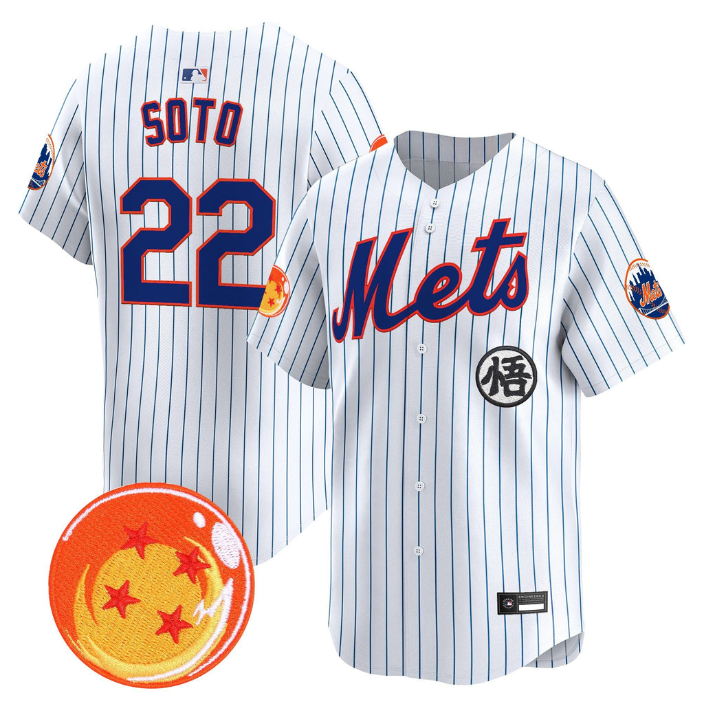 Men's New York Mets x Dragon Ball Vapor Premier Limited Jersey - All Stitched