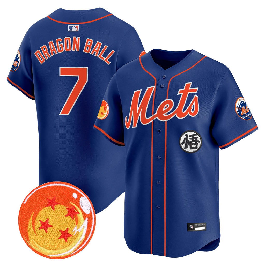 Men's New York Mets x Dragon Ball Vapor Premier Limited Jersey - All Stitched