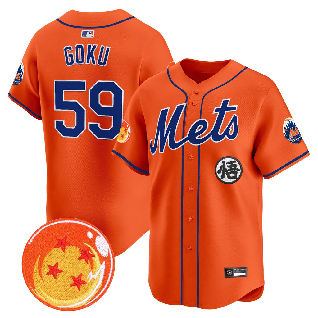 Men's New York Mets x Dragon Ball Vapor Premier Limited Jersey - All Stitched