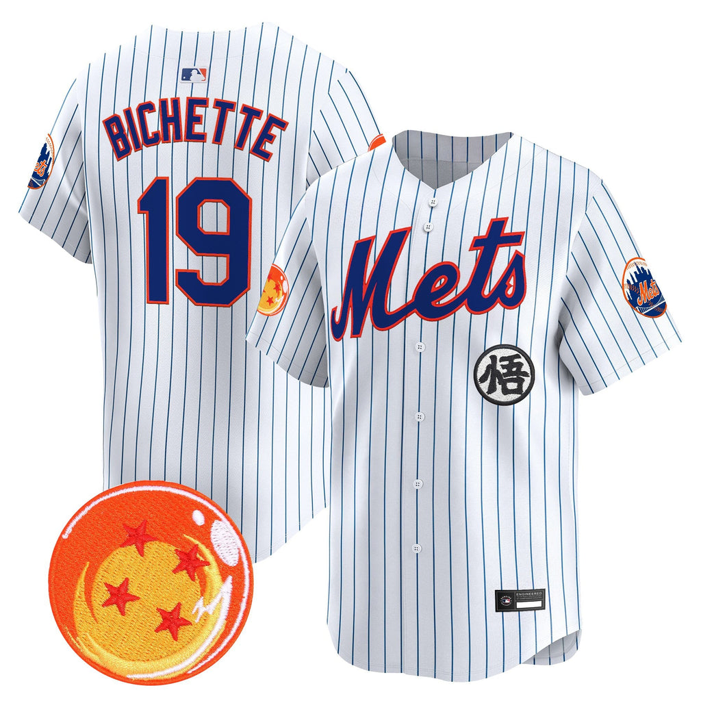 Men's New York Mets x Dragon Ball Vapor Premier Limited Jersey - All Stitched
