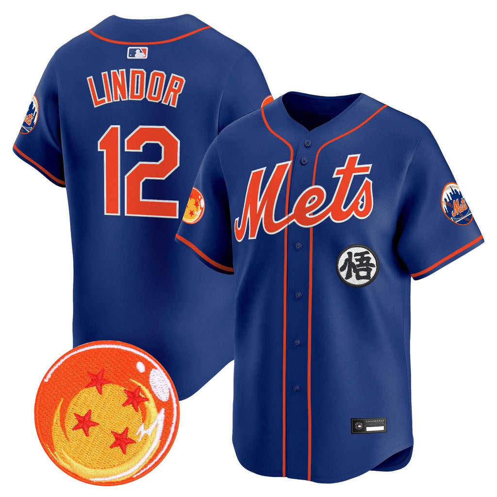 Men's New York Mets x Dragon Ball Vapor Premier Limited Jersey - All Stitched
